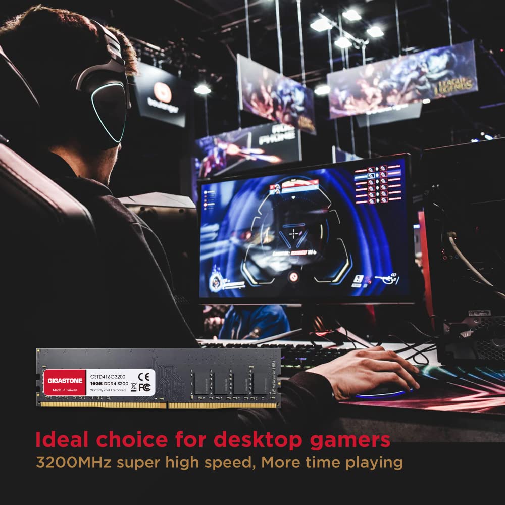 DDR4 RAM】 GIGASTONE 16GB DDR4 3200MHz (2933MHz or 2666MHz) PC4