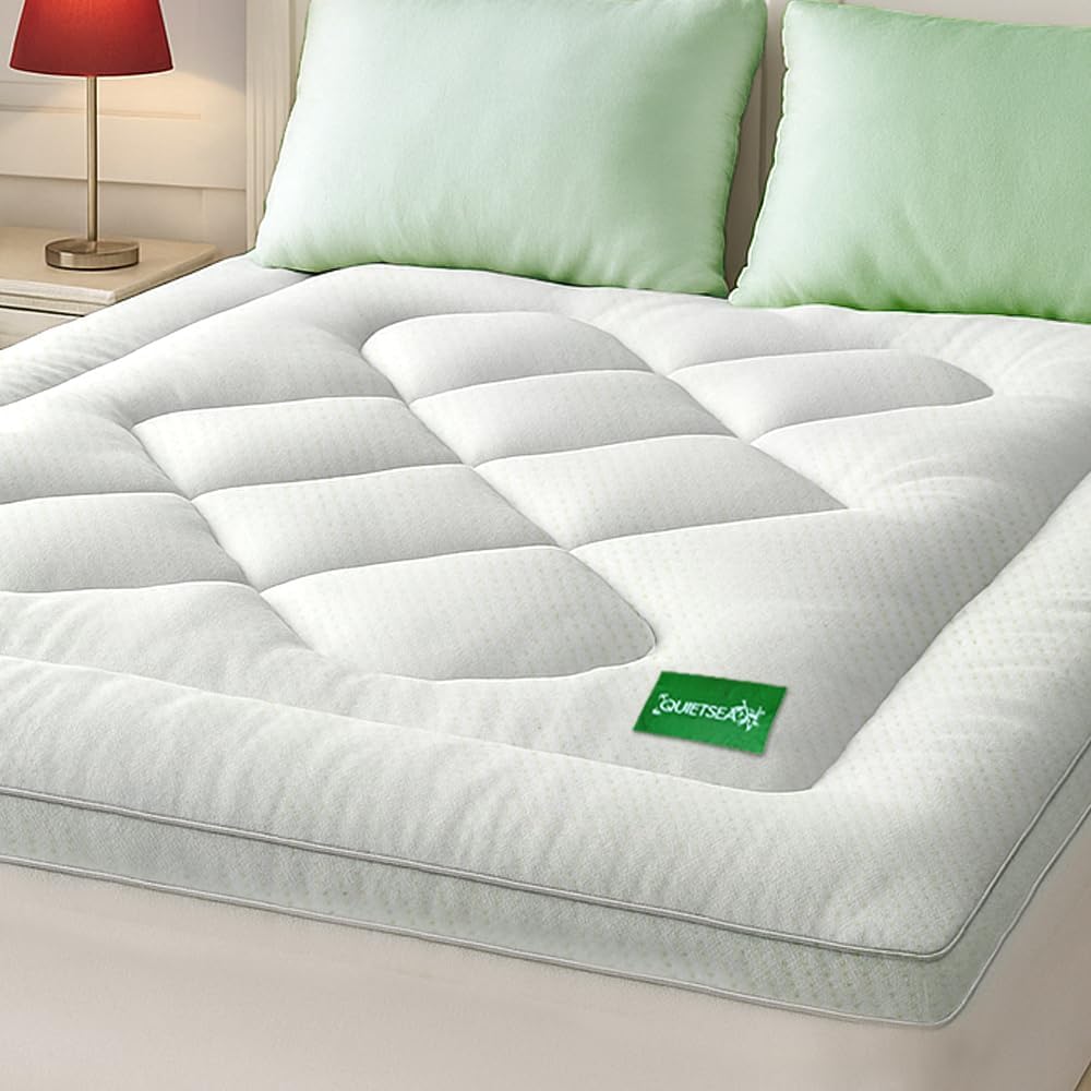 Mattress Topper Full Size Mattress Pad Viscose Made from Bamboo Mattress Cover Pillow Top Mattress Topper for Back
