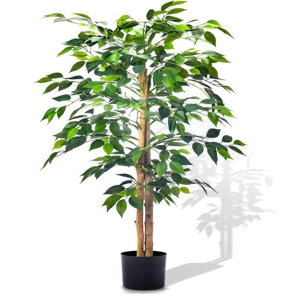 Sponsored Ad – LEDIN Faux Plants Artificial Ficus Trees Eucalyptus Trees with Silk Leaves Fake Moss and Sturdy Nursery Pot, Fake Plants for Office Home Decor (1)