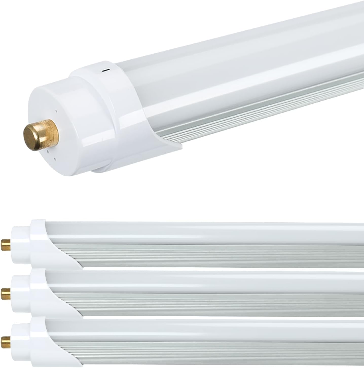48.4in T8 LED Tube Light 18W 5000K FA8 Single Pin Base, F48T12 CW HO Fluorescent Light Bulbs Replacement, 0-10V Dimmable, Ballast Bypass, Dual-End Power, UL Listed, 4 Pack