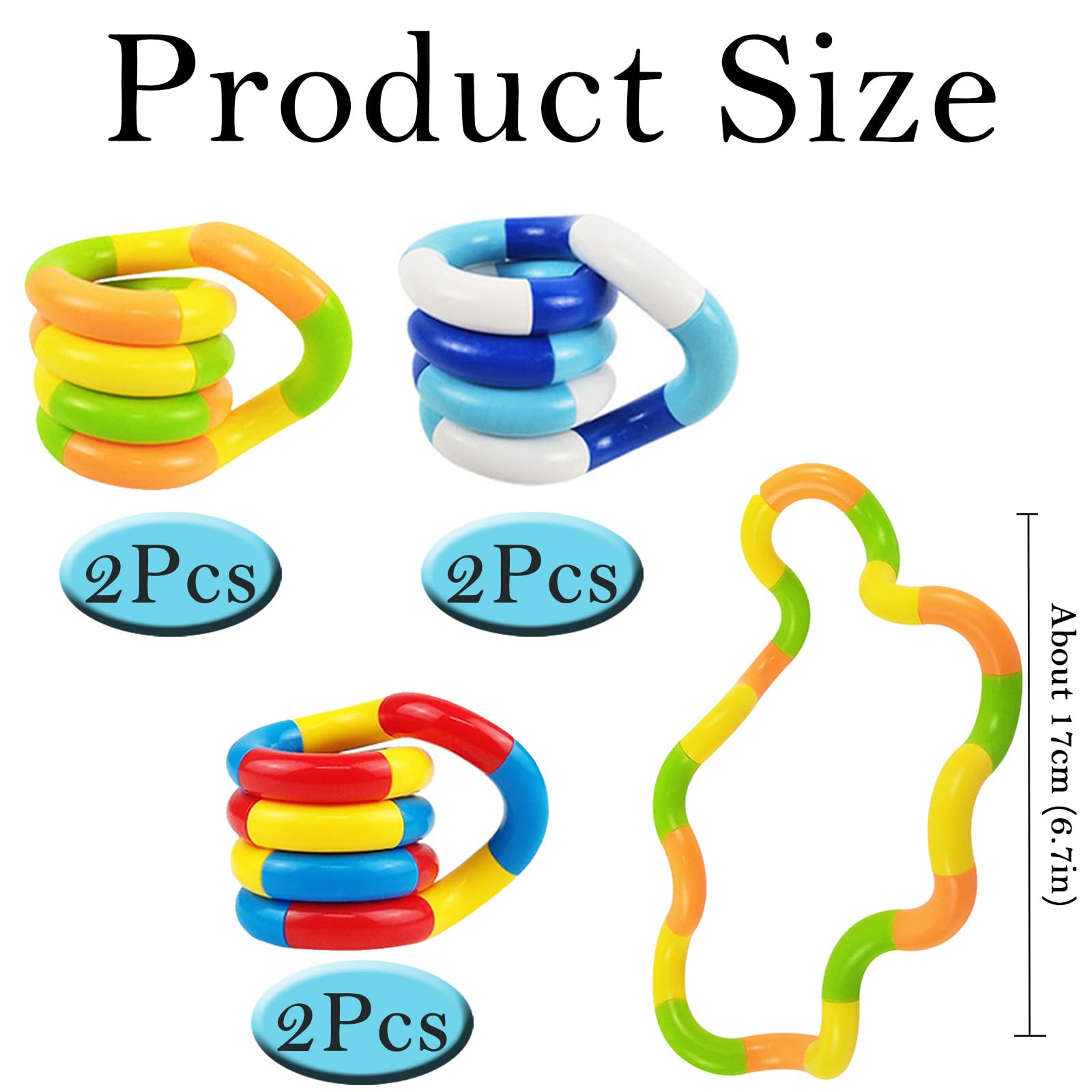 6 Pcs Tangle Fidget Toy, Fidget Toys Adults - Image 2