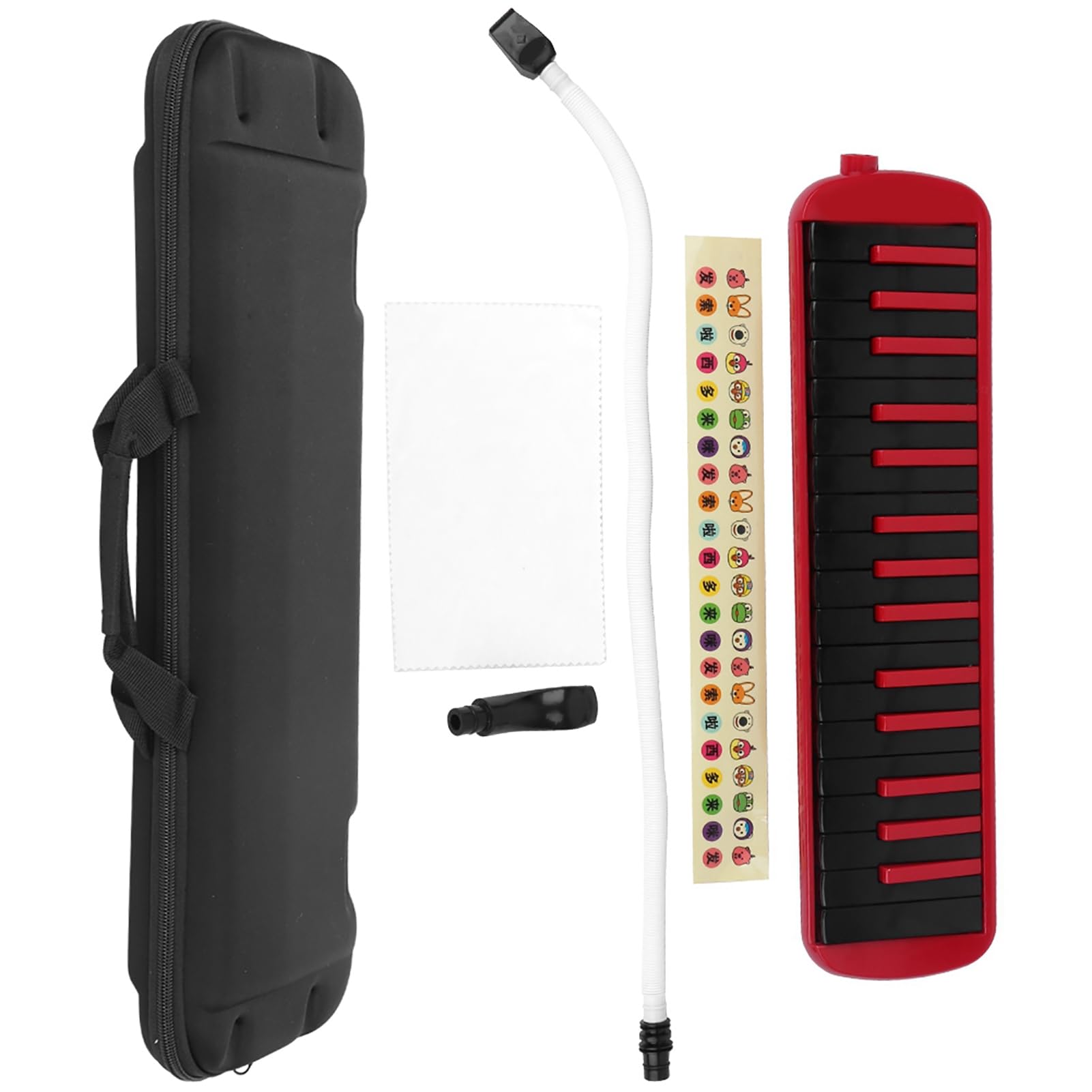 Melodica 32 tasti blu strumento musicale a fiato adatto alla pratica (Rossa)