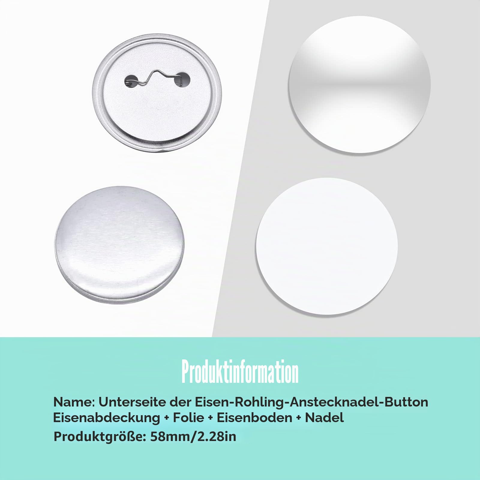 200er Set DIY Pins Buttons Design EIN Abzeichen, Buttons Selber Machen, Button-Set mit Pin, für Bastel Handwerk und Handwerk Aktivitäten (58mm / 2.25inch)