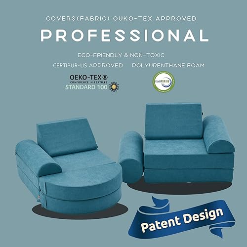 Miniatura 15 de jela Sofá infantil de lujo de 14 piezas, sofá modular para adultos, juego de casa de juegos para bebés pequeños, sofá modular de espuma para juegos,