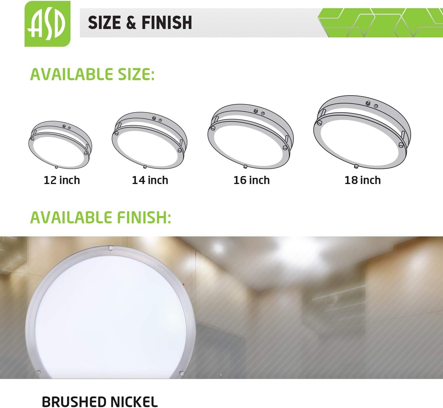 Fеаturеd Prоduсt ASD 18 Inch 28W LED Emergency Light for Home Power Failure, Dimmable Flush Mount Ceiling Light, 120-277V, 3 Color Selectable 3000K/ 4000K/ 5000K, 2000 Lm, 225W Equivalent, Brushed Nickel, ETL Listed Bеѕt Rеvіеw ASD 18 Inch 28W LED Emergency Light for Home Power Failure, Dimmable Flush Mount Ceiling Light, 120-277V, 3 Color Selectable 3000K/ 4000K/ 5000K, 2000 Lm, 225W Equivalent, Brushed Nickel, ETL Listed