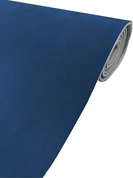 Teemall Blue Suede Headliner Fabric with Foam Backing Automotive Roof Upholstery Headliner Fabric Craft Foam Backing for Car Replacement/Repair 60"54"