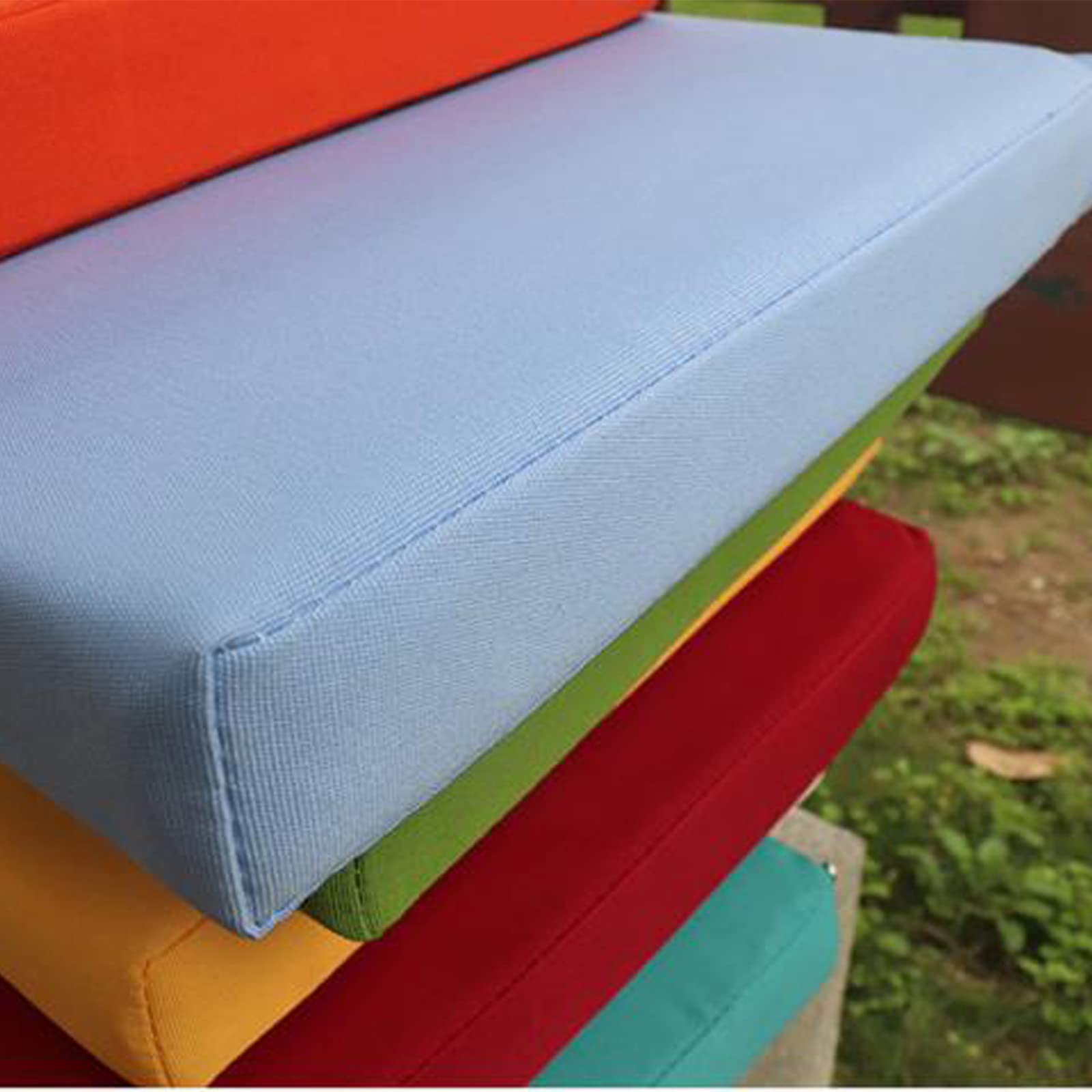 Wodoodporna poduszka na ławkę o wysokiej gęstości piankowa poduszka do siedzenia 100 x 35 cm ogród patio poduszka na krzesło zdejmowana mata do siedzenia do wnętrz na zewnątrz, czarna
