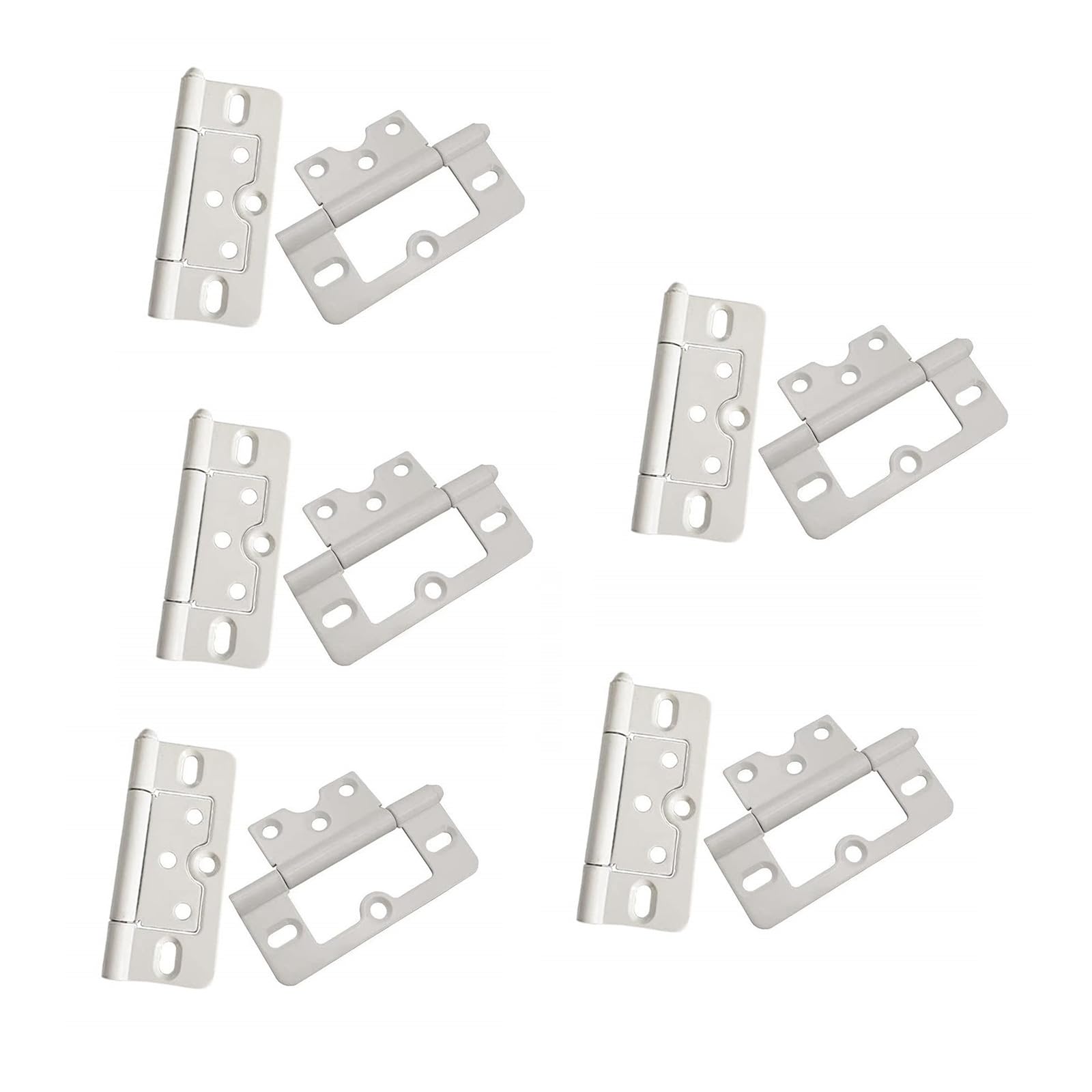 Fentency White Of 10 Practical Quiet Door Hinges Without Mortise Required Smooth Rotation For Cabinets Wardrobes And Window Easy Installion Hinges