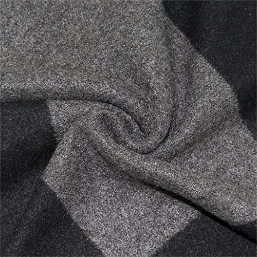 Zykbb Winter Men Cashmere Scarf Striped Neckerchief Scarves Shawl Casual Fringe Wraps Man Business (Color : Black, Size : One Size) #TOP1