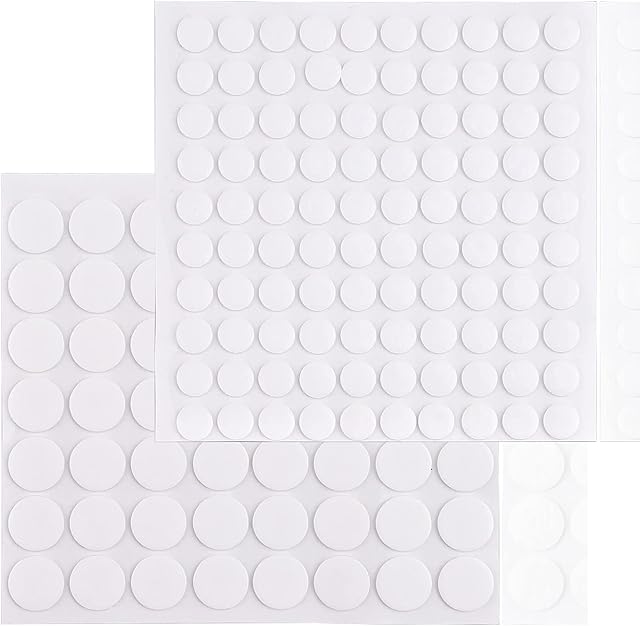 170 Pcs Sticky Dots Double Sided Clear Sticky Dots Stickers Waterproof Removable Sticky Pads Round Putty Adhesive Stickers Traceless Small Stickers for Wood Glass Metal Plastic Decor
