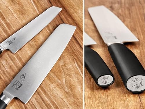 Foto von KAI Tim Mälzer Kamagata japanisches Officemesser 9,5 cm Klingenlänge - rostfreier 4116 Edelstahl geschmiedet - 56 (±1) HRC - polierter POM Griff - Gemüsemesser - Made in Japan