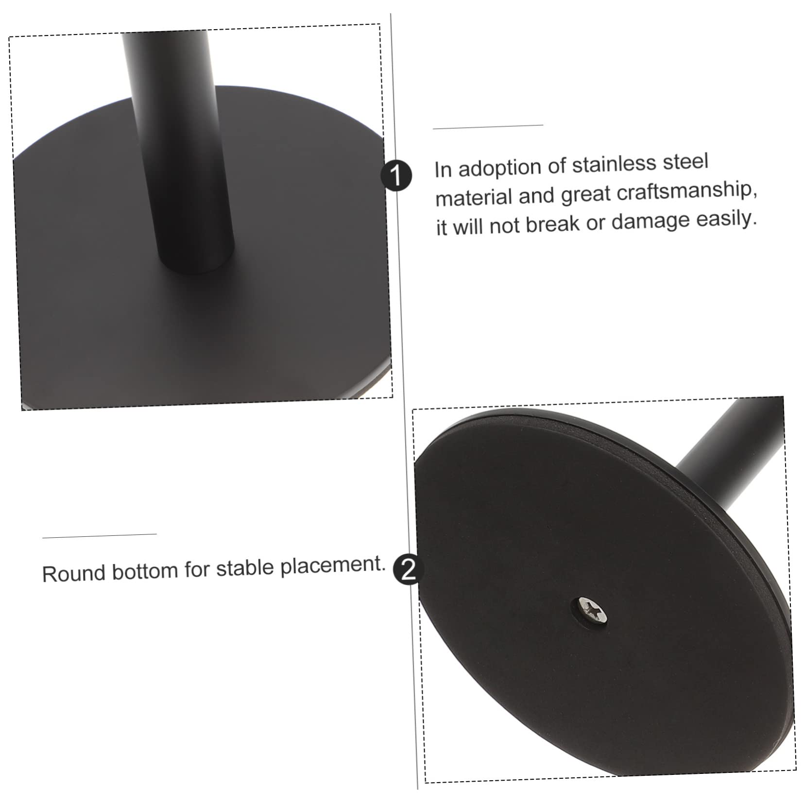 Genérico ToalleroSoporte Vertical Soporte para Toallas de encimera en Forma de T Soporte para Perchas Soporte para Toallas de Mano Diadema Joyería Acero Inoxidable