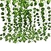 Unilove 168 feet Fake Foliage Garland Leaves Decoration Artificial Greenery Ivy Vine Plants for Home Decor Indoor Outdoors (Artificial Scindapsus Leaves)