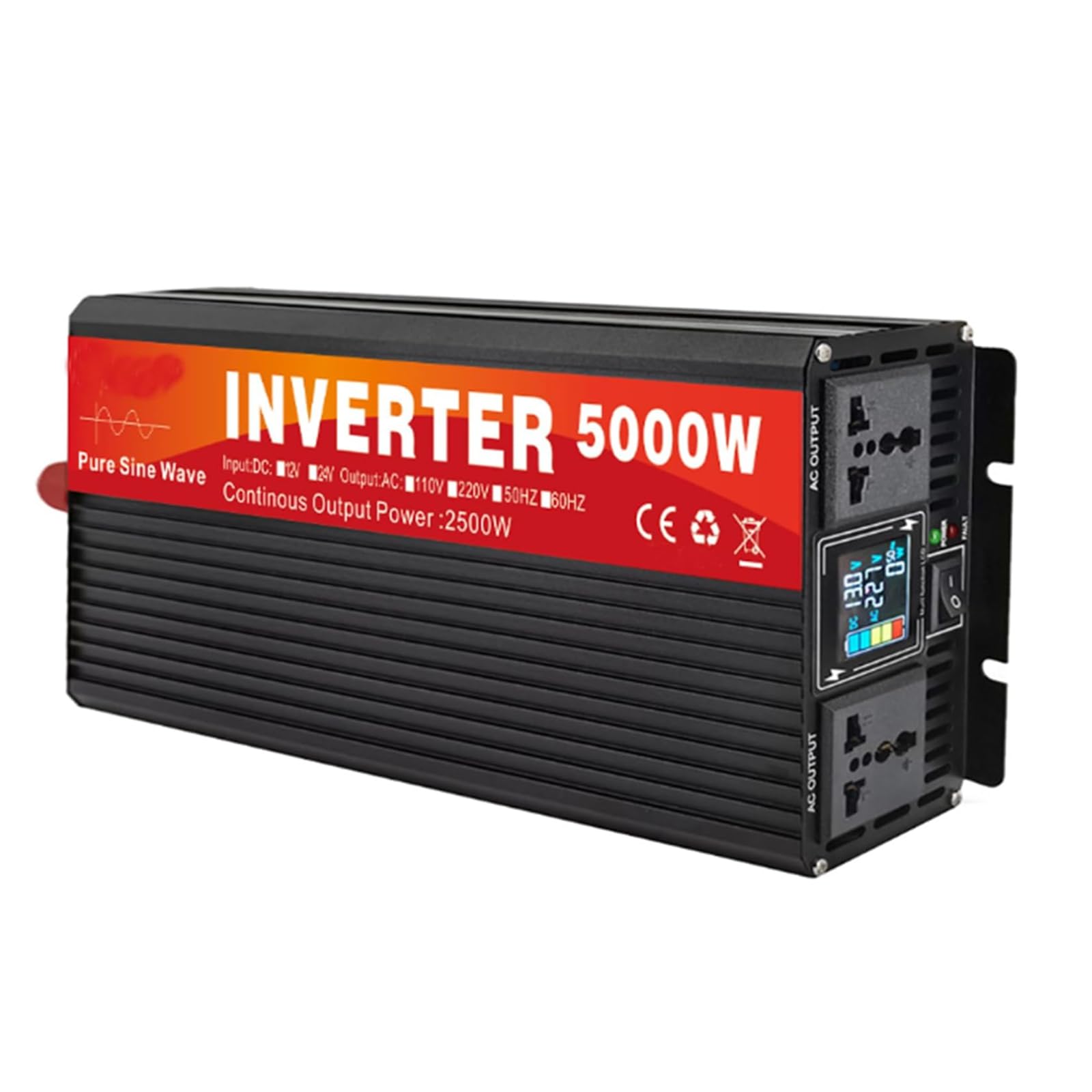 Onduleur de puissance portable 5000W 48V vers 220V pour voiture