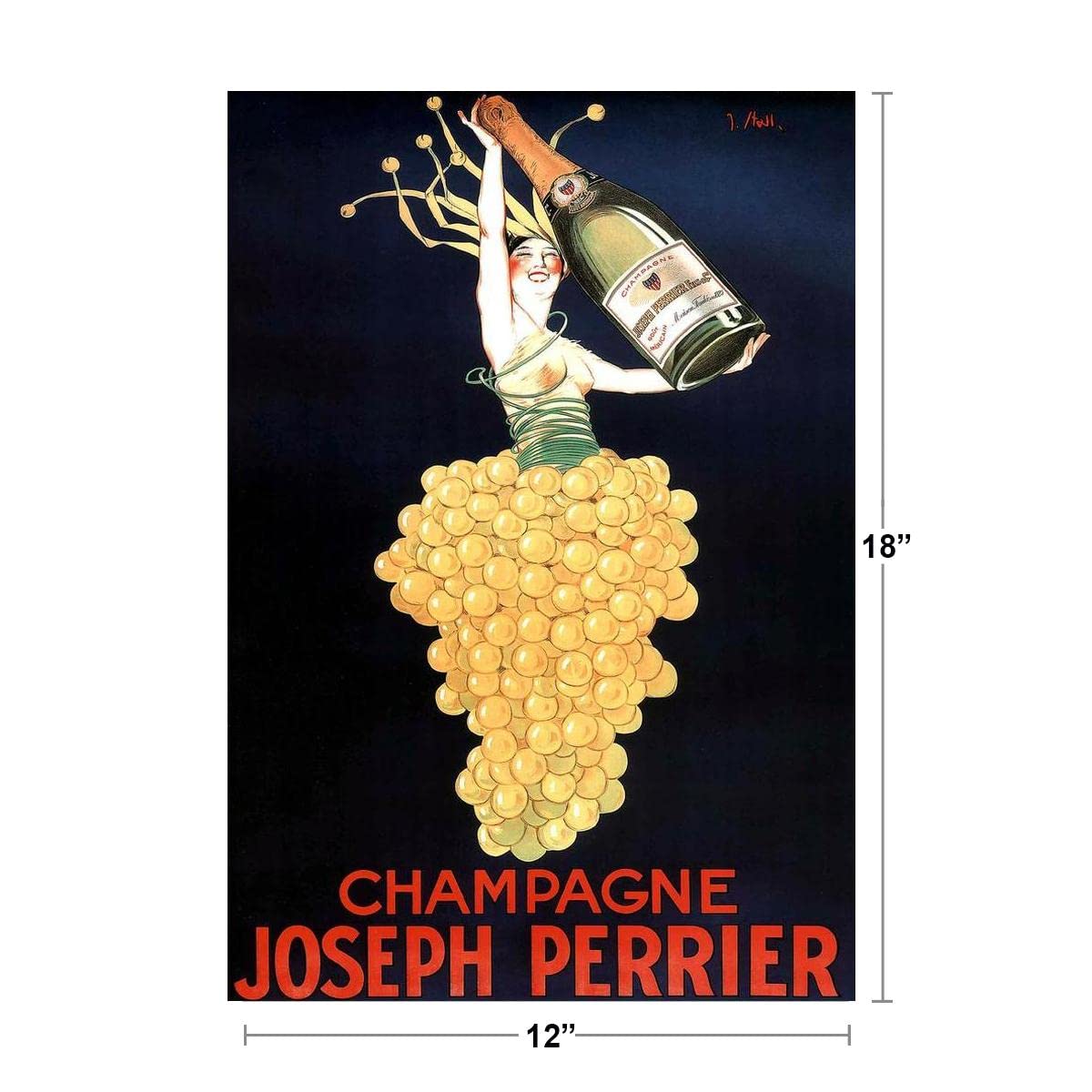 シャンパーニュ・Joseph Perrier ヴィンテージアート・ポスター シャンパーニュ・Joseph Perrier ヴィンテージアート・ポスター