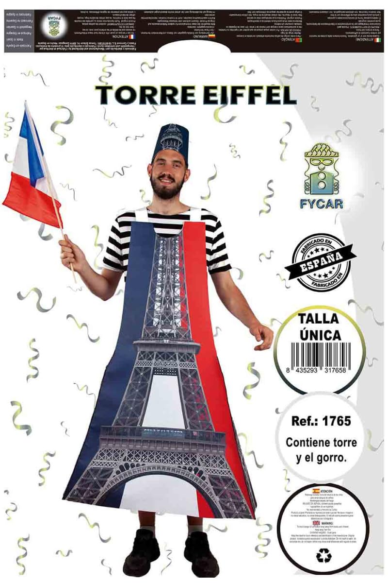 DISBACANAL Costume adulte Tour Eiffel