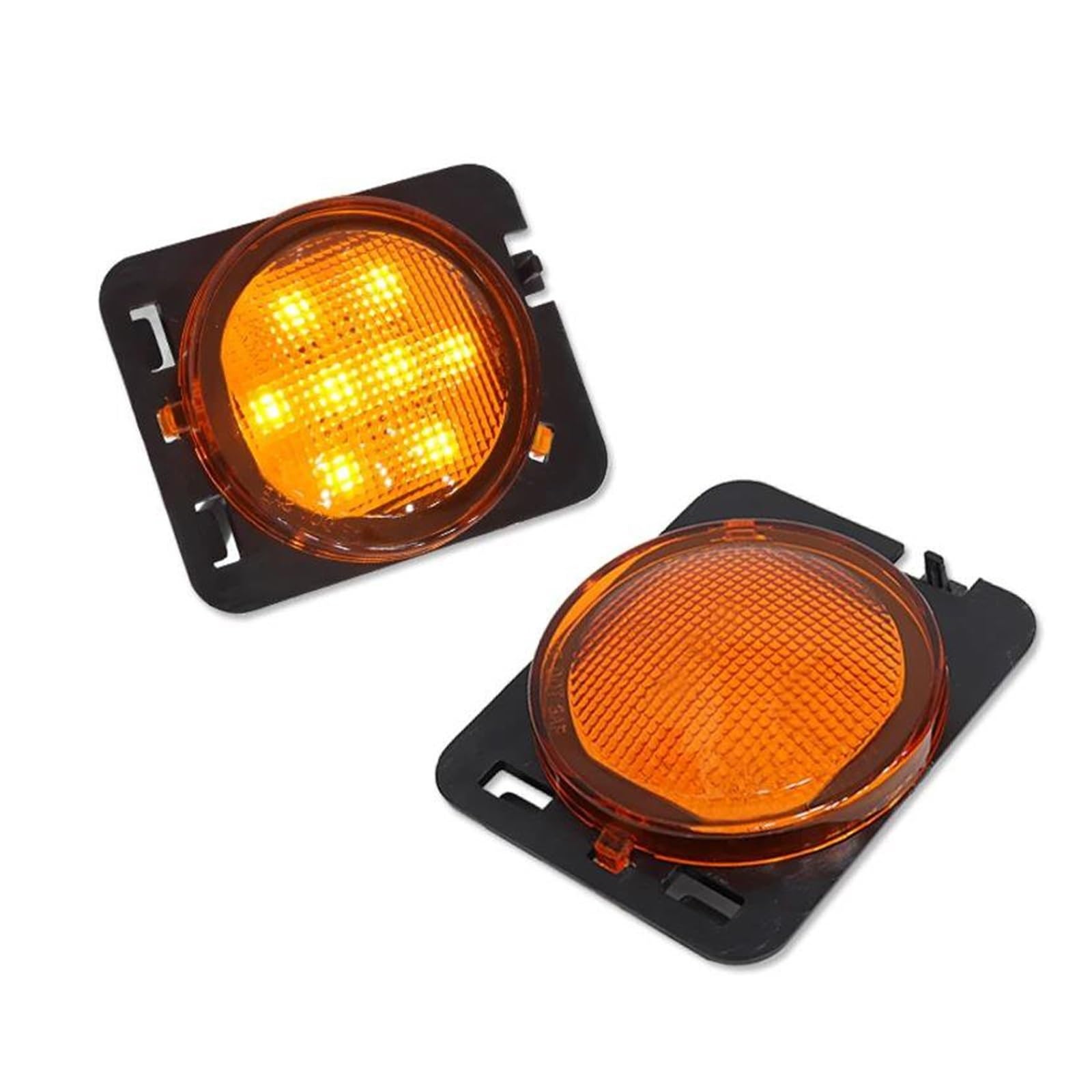 Kit Fanali LED Anteriori E Laterali Wrangler JK 2007-2018 | Lenti Fumé E Luci Gialle | Sostituzione Direct Fit