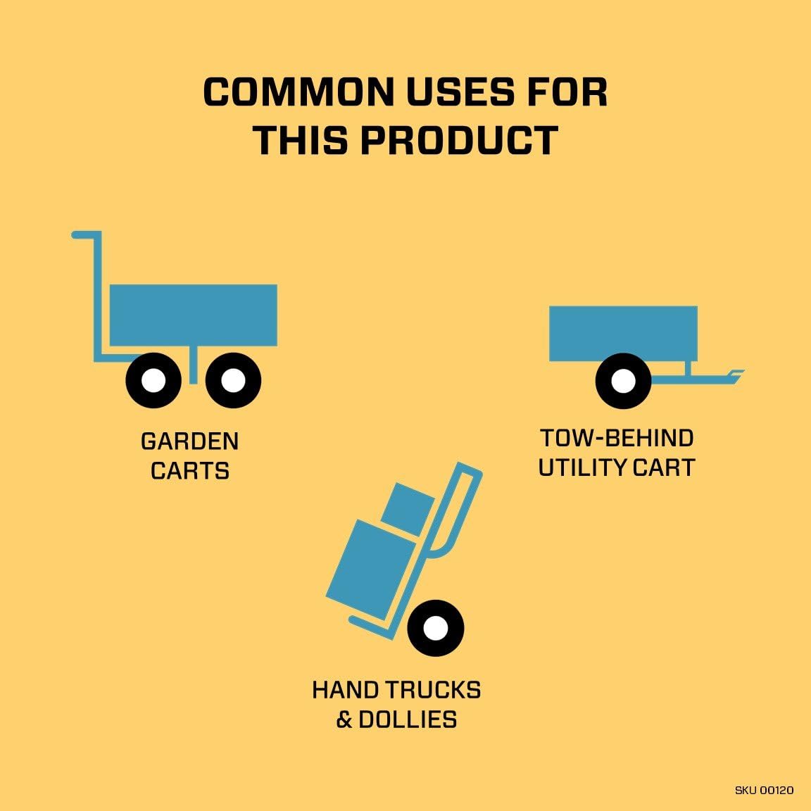 Marathon 2.80/2.50-4" Pneumatic (Air Filled) Hand Truck / Utility Cart Tire and Inner Tube