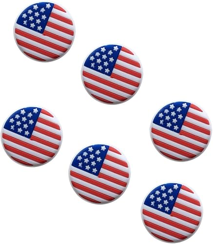 Miniatura 7 de Amosfun Raqueta de tenis Vibración Silicona Bandera Americana Raqueta de Tenis Amortiguadores de Cuerdas de Raqueta de Tenis Amortiguadores para
