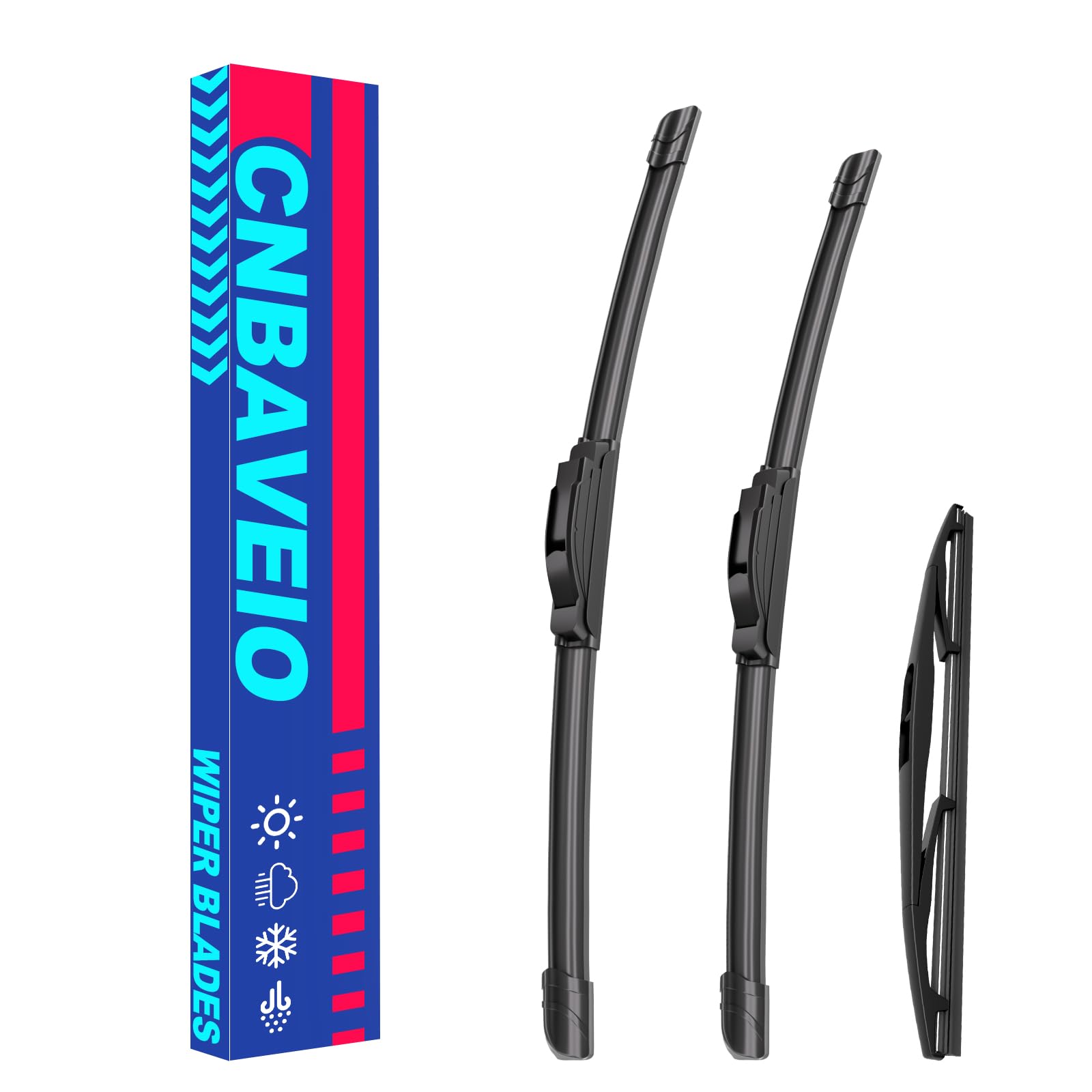 3 wipers Replacement For Honda CR-V 2023-2017 2016 2015 2014 Original Equipment Windshield Wiper Blades Set 26"+17"+12" (Set of 3) U/J HOOK