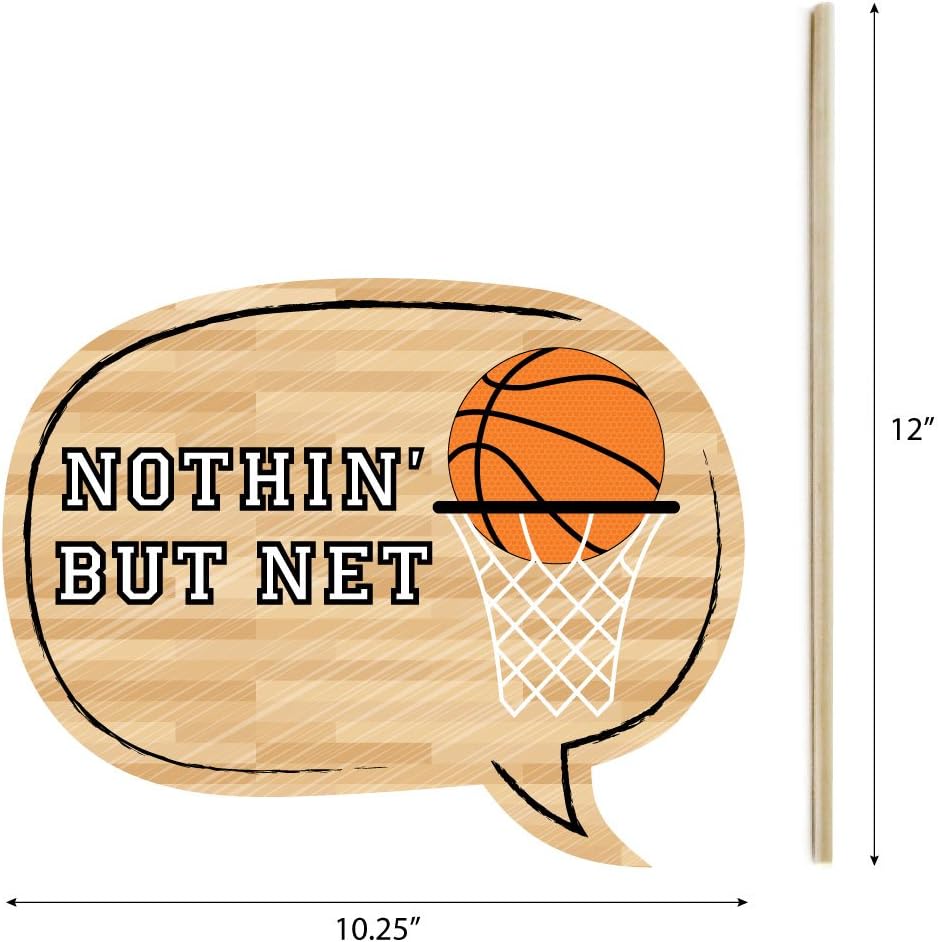 Big Dot of Happiness Nothin' but Net - Basketball Photo Booth Props Kit - 20 Count : Home & Kitchen