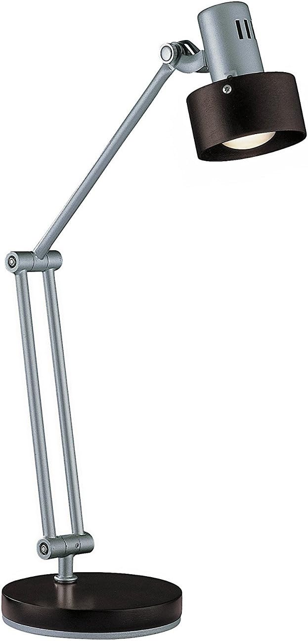 🔥 Lite Source LS-21091 Duccio Desk Lamp, Silver with Dark Walnut Shade 🔥 Flash Sale Lite Source LS-21091 Duccio Desk Lamp, Silver with Dark Walnut Shade