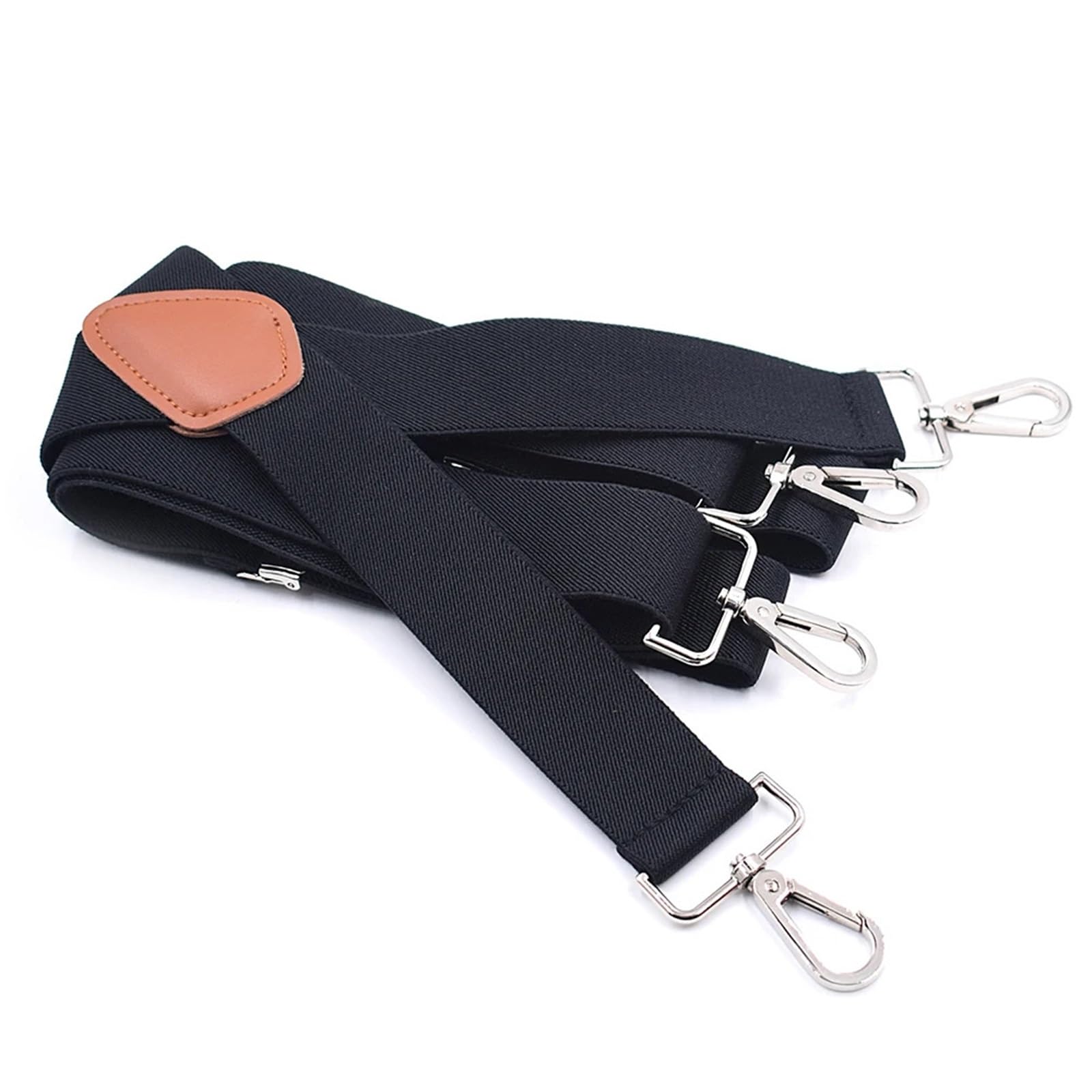 Lot de 2 bretelles for homme, 3,5 cm, dos croisé, 4 crochets pivotants en métal, élastiques réglables for pantalon Pour Pantalon