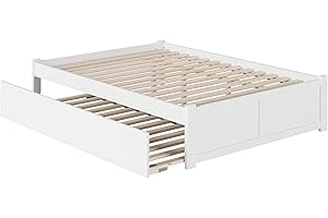 AFI Concord King Bed with Footboard and Twin XL Trundle in White
