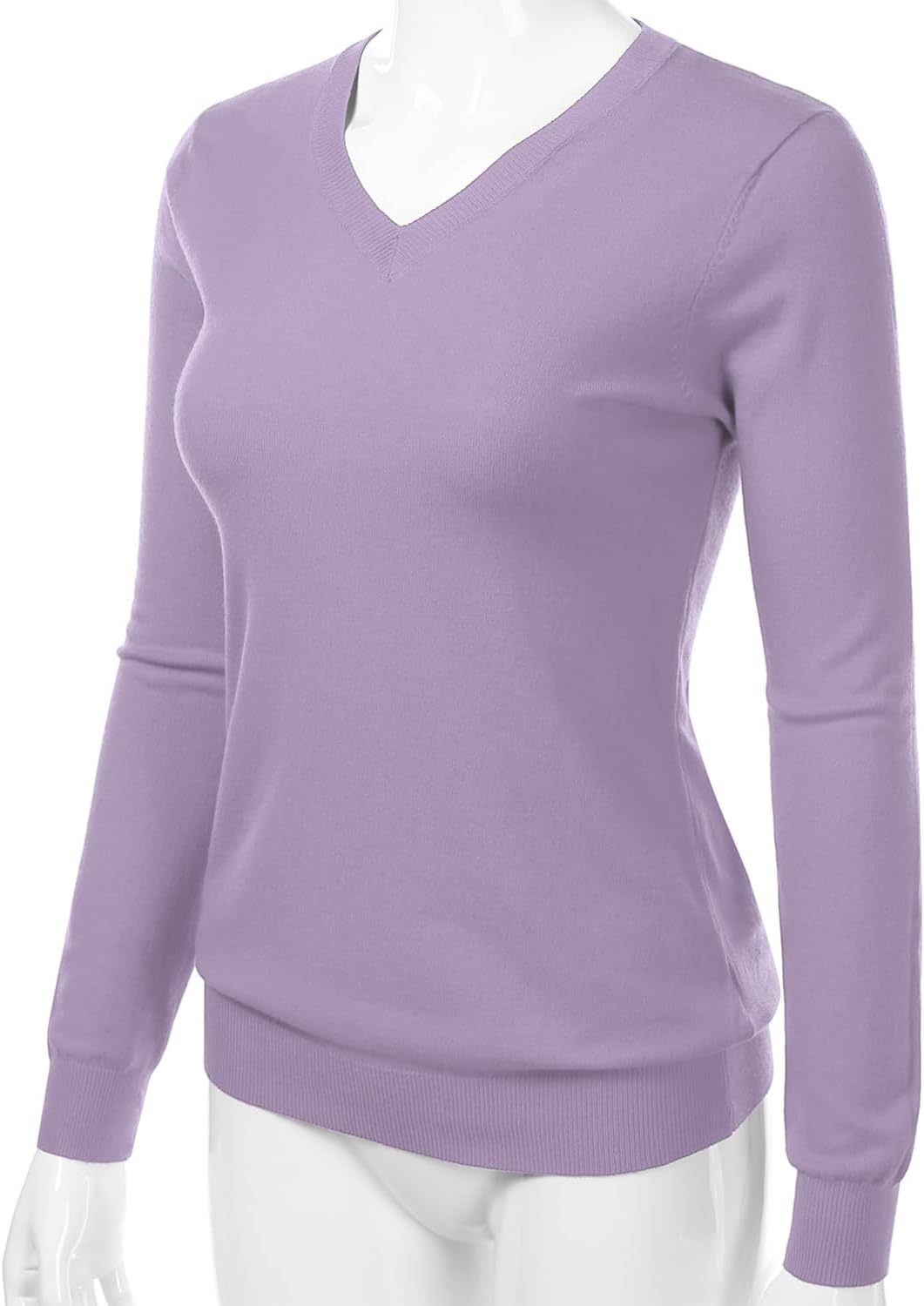 Women's V-Neck Long Sleeve Pullover Premium Soft Knitted Sweater (S-XXL) - Image 2
