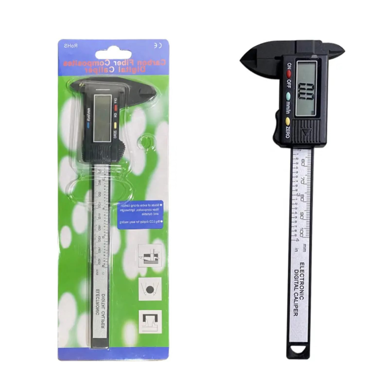 TASMAX vernier caliper150mm Electronic Digital inch and Millimeter Conversion LCD Screen displays 0-6"caliper150mm electric tools Automatic Shutdown Suitable jewellery DIYtools Measurement(Pack of 1) - Image 9 thumbnail
