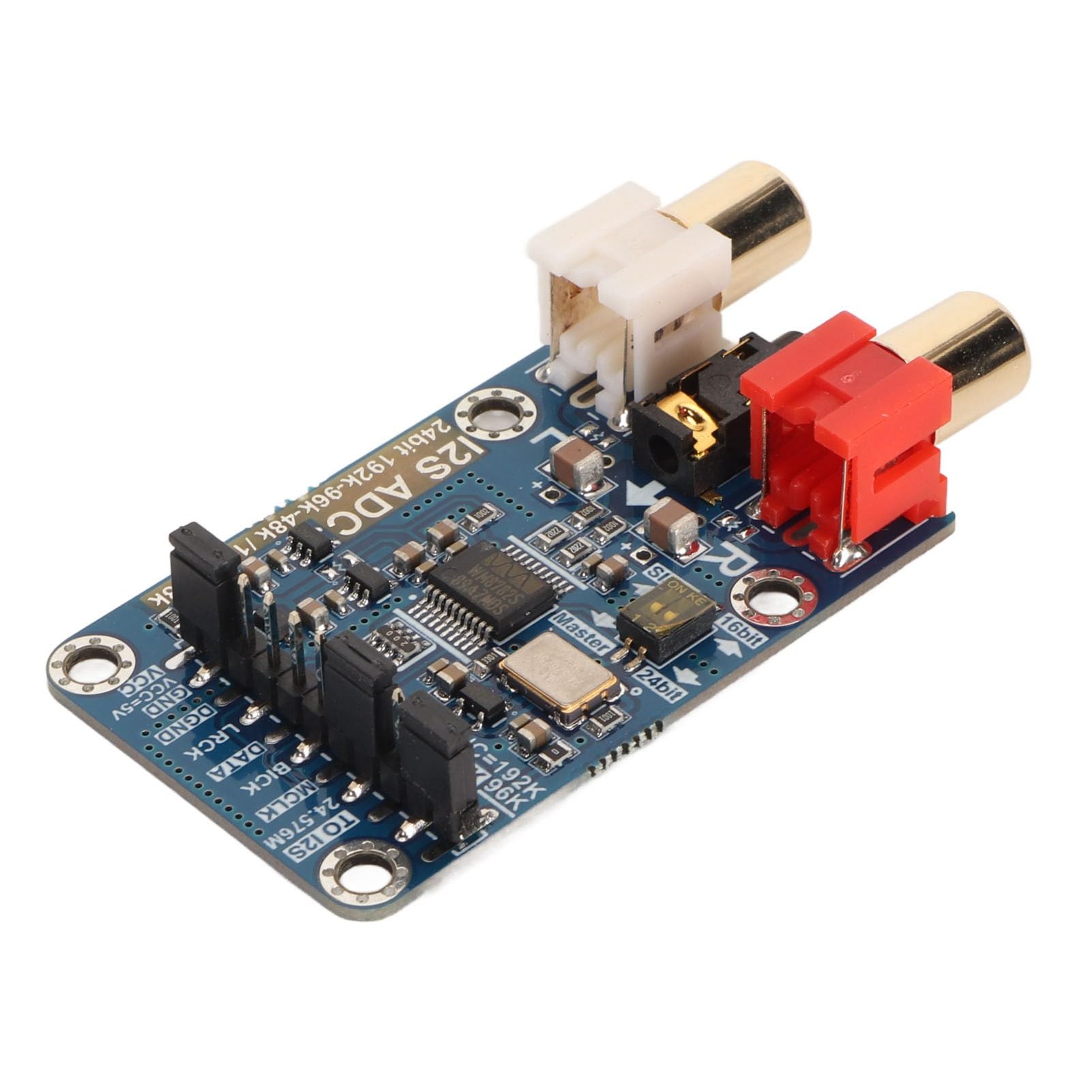 I2S ADC Audio Card Module, Slave Mode, PCM ADC Decoder, 3.5mm or Input with Default 6dB Amplification Effect, for Lossless Digital Audio