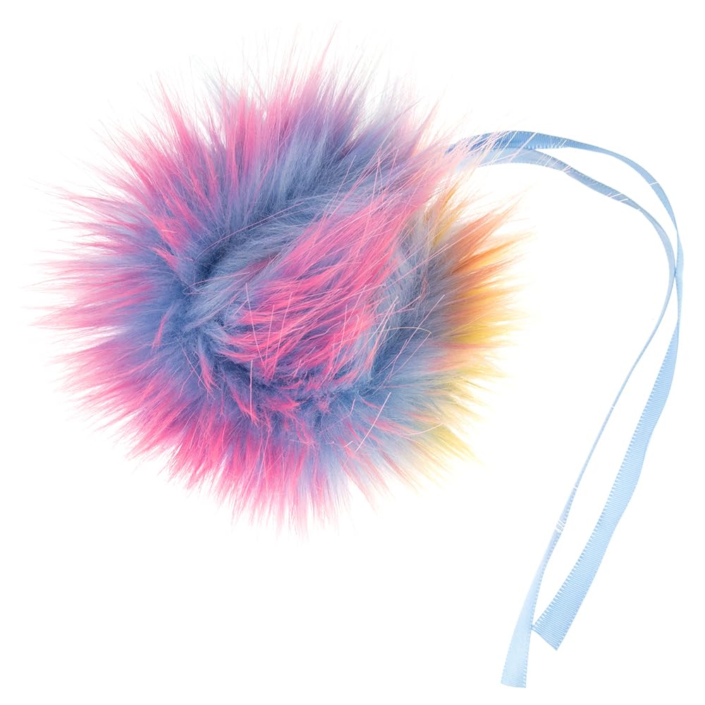Crafty Capers Bright Mix | Giant 11cm Faux Fur Pom Pom | Gift Wrap, Home Decor & Crafts