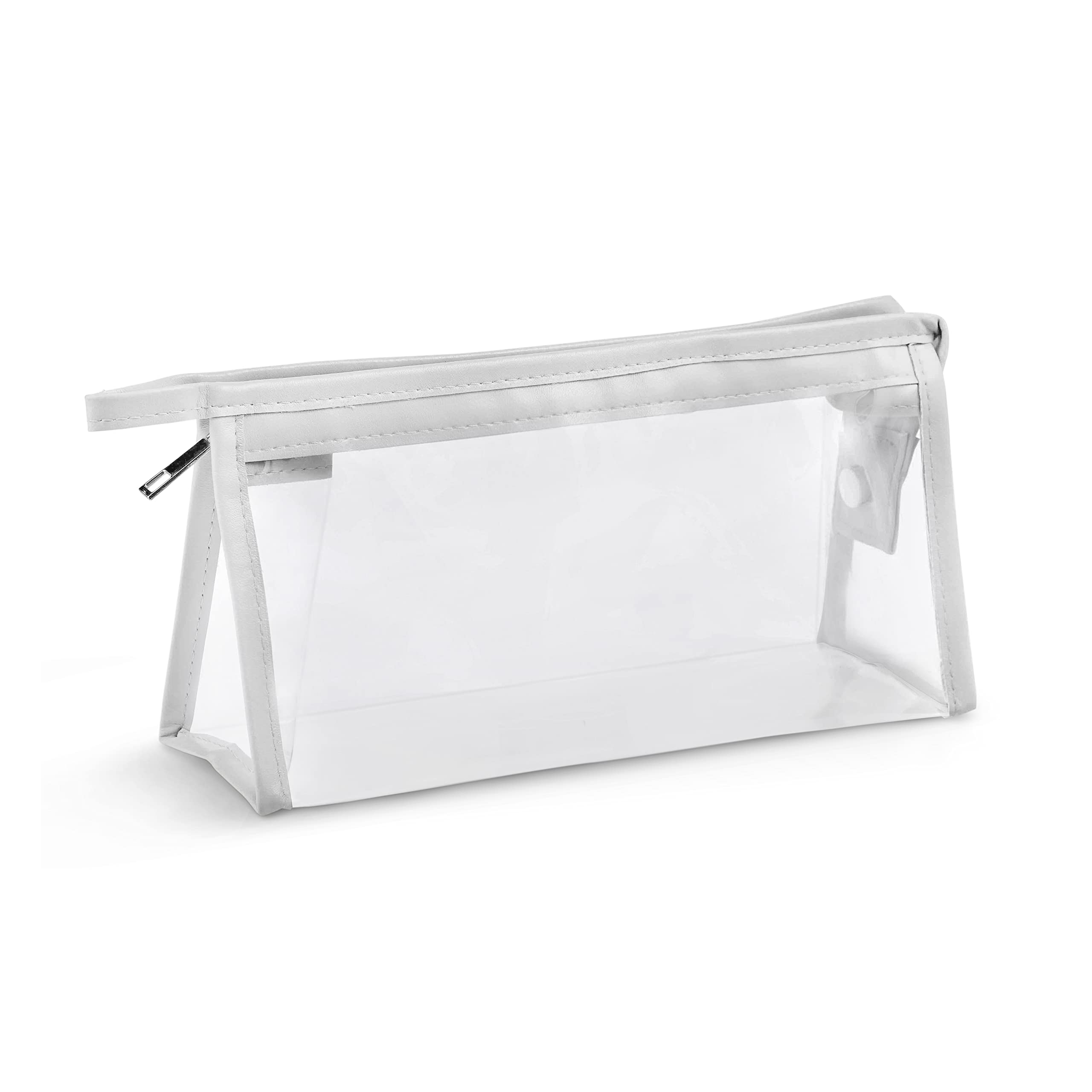 Soul Projekt White Clear Pencil Case, Girls Makeup Bag, Pencil Case for Kids Secondary School, Portable PVC Pouch Students Organizer, Exam, Gifts for Her, Cosmetic Toiletry Bag