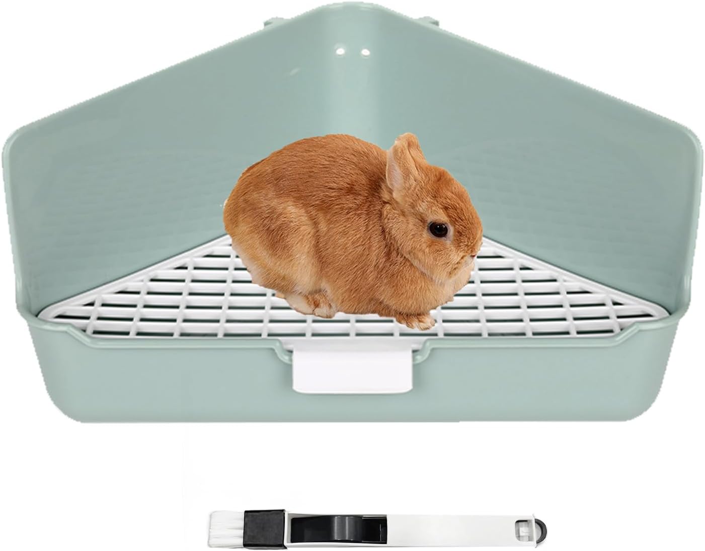 Rabbit Litter Box Bunny Corner Toilet Box for Hamster Ferret Rat Cage Pan 13.4" x 10.2" x 7.1" for Small Animals Training Tray