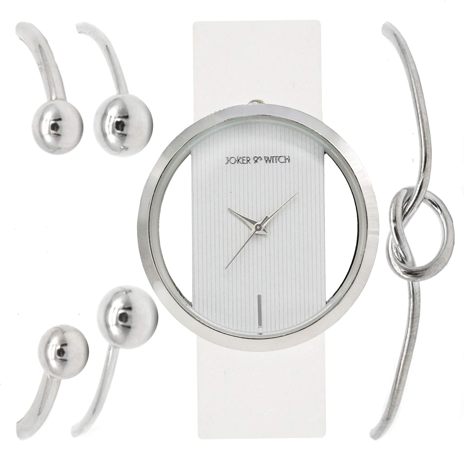 Joker & Witch Polyurethane Ofilia White Dial Analog Watch Bracelet Gift Set For Women, White Band (B07XCXKS27) Amazon Price History, Amazon Price Tracker