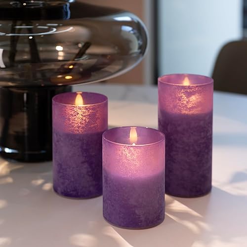 Miniatura 18 de Angelloong Velas parpadeantes de cristal transparente, sin llama, funcionan con control remoto y baterías, velas LED con temporizador, románticas