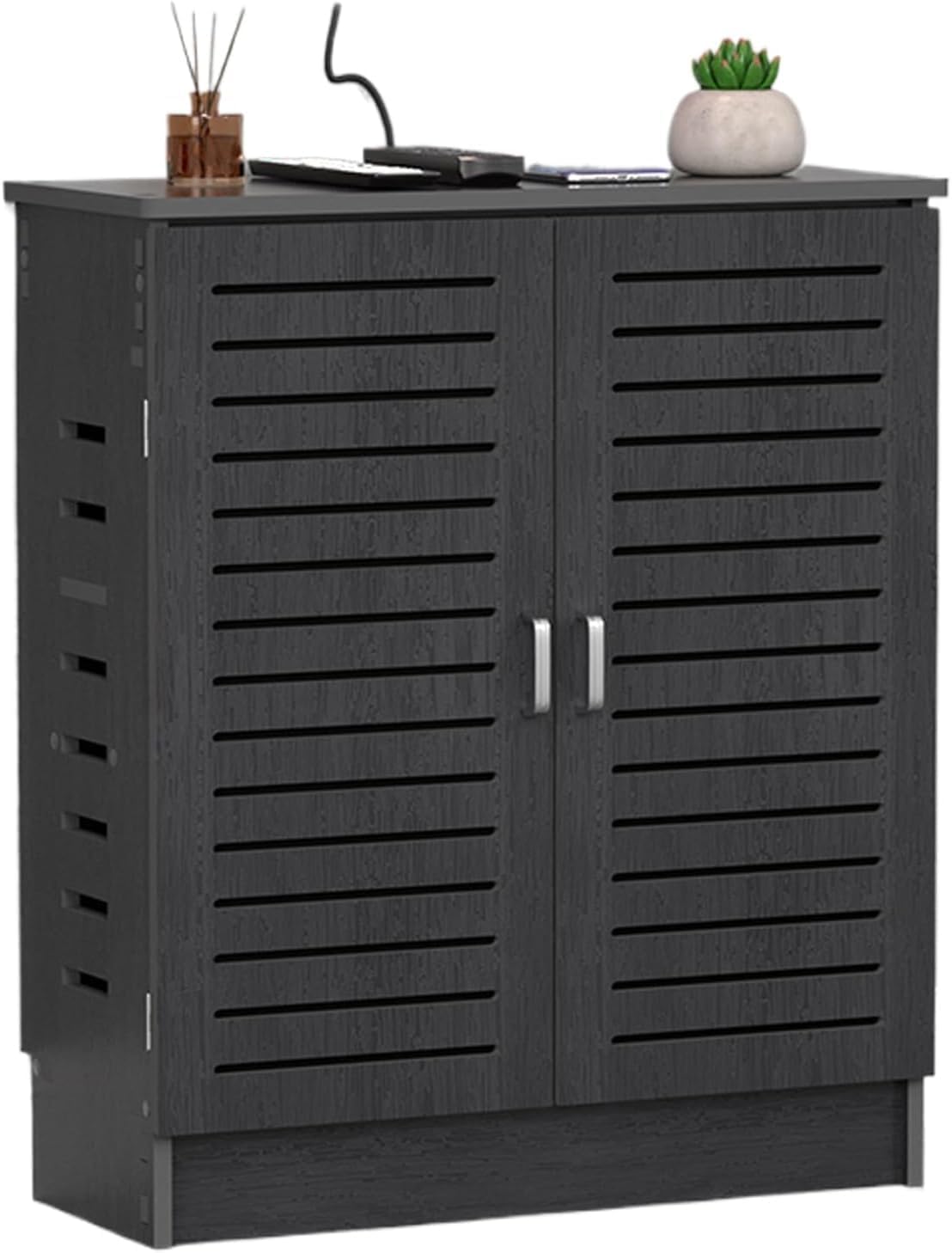 Router Organizer Cabinet 1cm Thickened PVC Board Cable Management Box Adjustable Shelves L