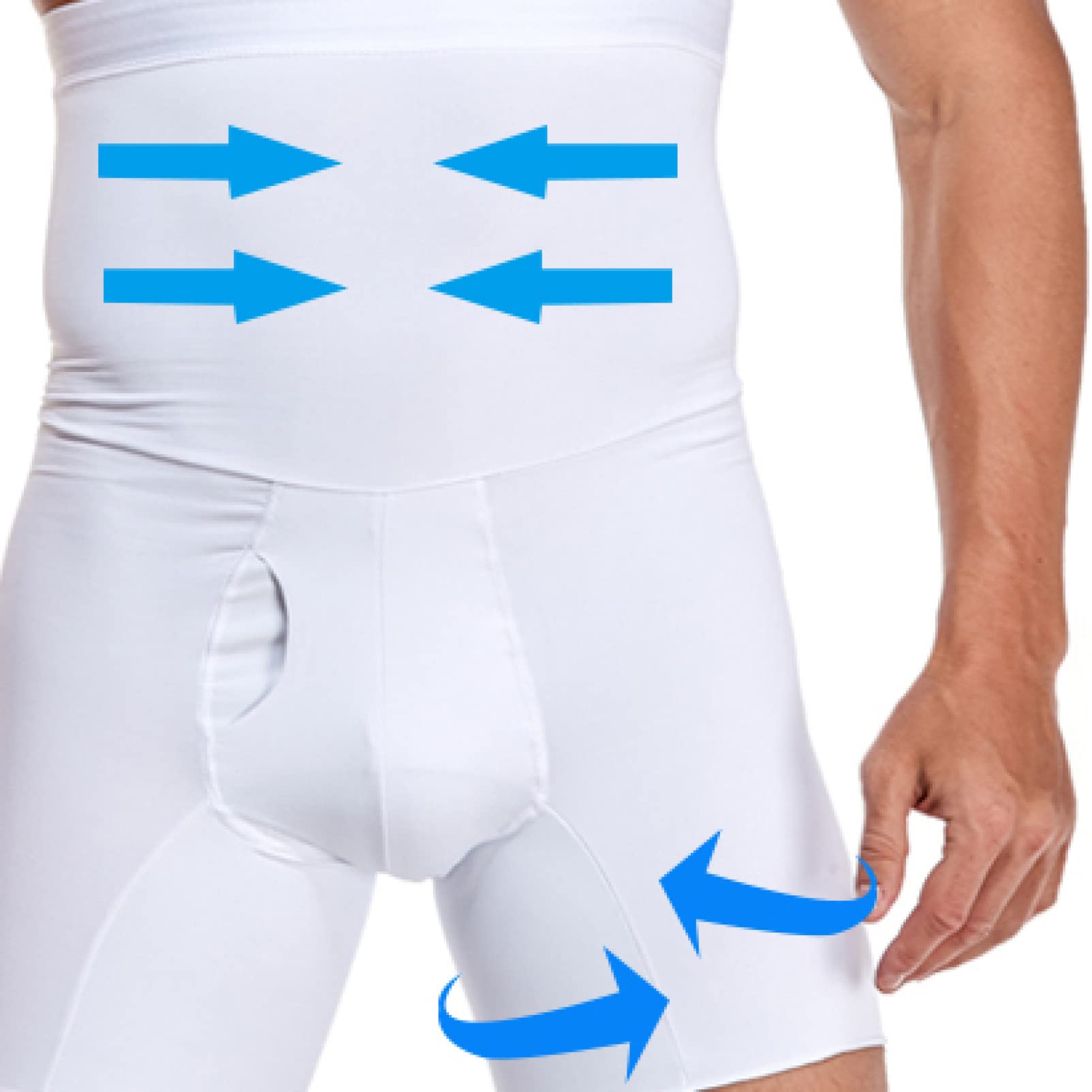 Faja Moldeadora de Cuerpo para Hombre, Ropa Interior Moldeadora de Muslos sin Costuras, cinturón Abdominal, Bragas potenciadoras de Cadera para Adelgazar Cintura