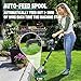Weed Wacker Cordless 20V 12'' Electric Weed Eater with Auto Line Feed, 2 x 2.0Ah Battery and Fast Charger, 6 x Replacement Line, Battery Powered String Trimmer for Lawn Care, GrassTrimmer (AD-ST-002)
