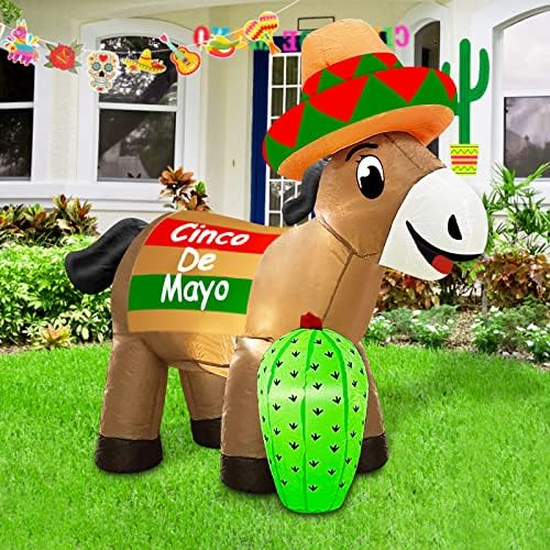 TURNMEON 4 Ft Cinco De Mayo Inflatables Decorations Outdoor