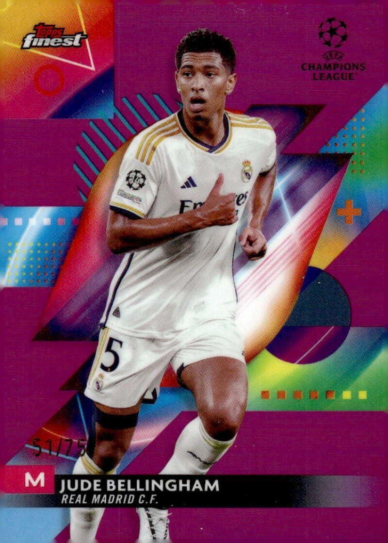 JUDE BELLINGHAM 2023-24 Topps UEFA Finest Club Competitions /75 Fuschia #112 ROOKIE NM-MT Soccer