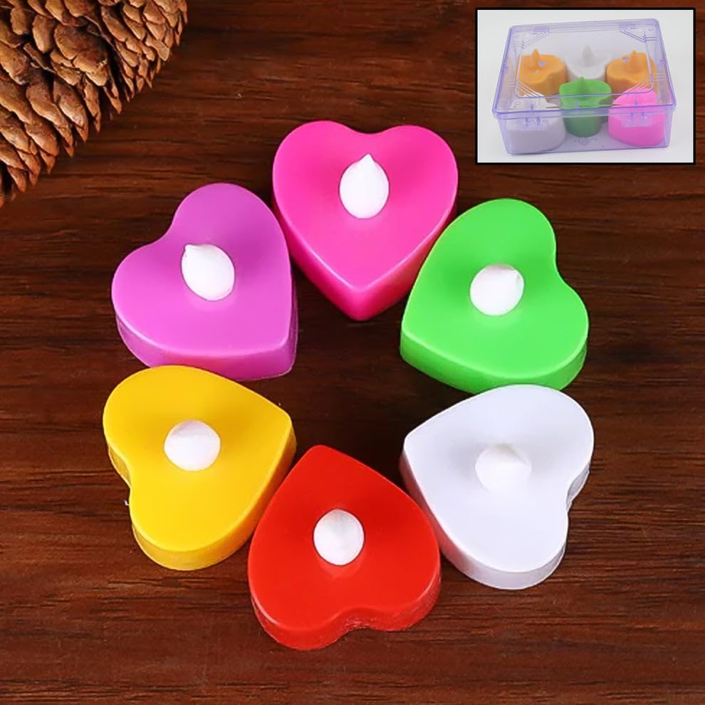 Madhabi LED Tealight Candles (Pack of 6, Multicolor) | Smokeless Flameless Plastic Decorative Lights for Diwali, Christmas, Home Decor, Pooja, Parties & Weddings-image-16