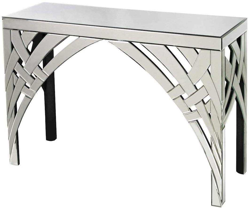 Design Silver Modern Mirrored Console Table Dressing Table