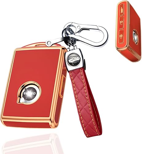 Miniatura 9 de SANRILY Funda para llave de coche para Volvo sin llave, funda de protección completa, Lvory-blanco