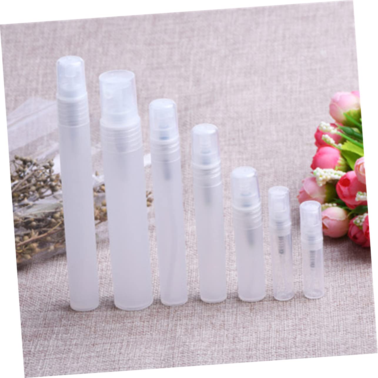 MAGICLULU 48piezas Botellas De Spray De Perfume Mini De Frascos Recargables Transparentes Cosméticos