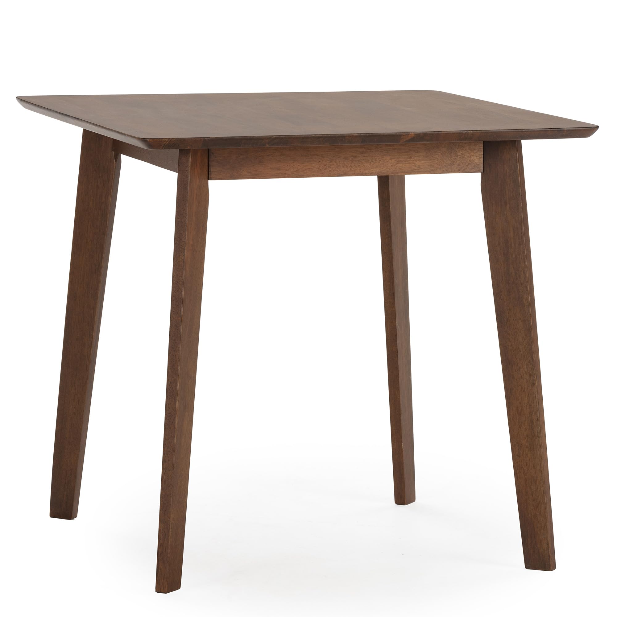 HOMN LIVING Ensemble Table à Manger Carrée 80x80 cm et 4 Chaises Corzo Noyer