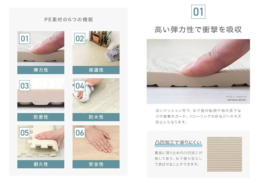 Amazon.co.jp: WEIMALL ジョイントマット 木目調 12畳用 大判
