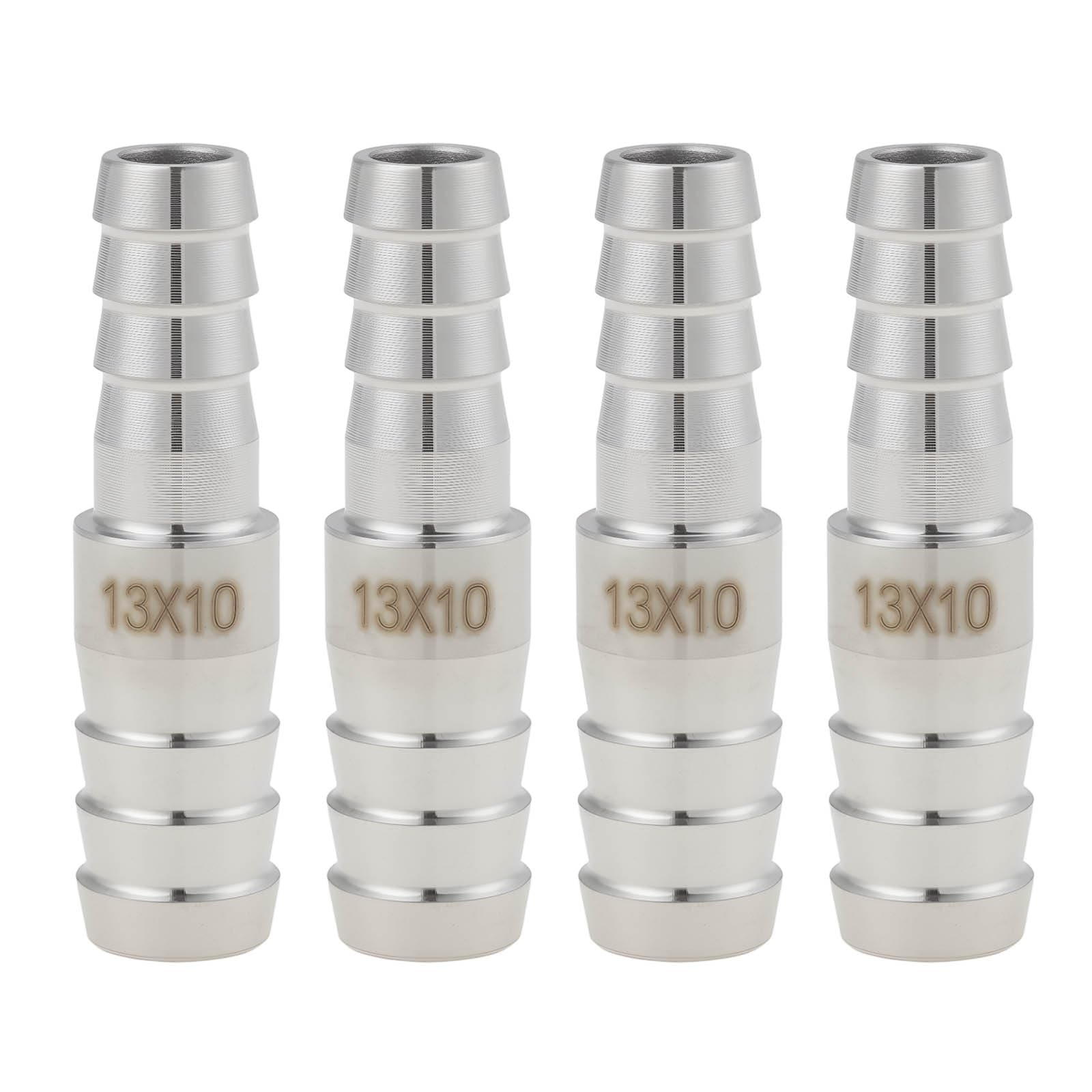 AS Axis Spindleon 2pcs 1/2 to 3/8 Hose Barb Reducer Pipe Fitting 304 Stainless Steel for Water Pipes Fuel Lines