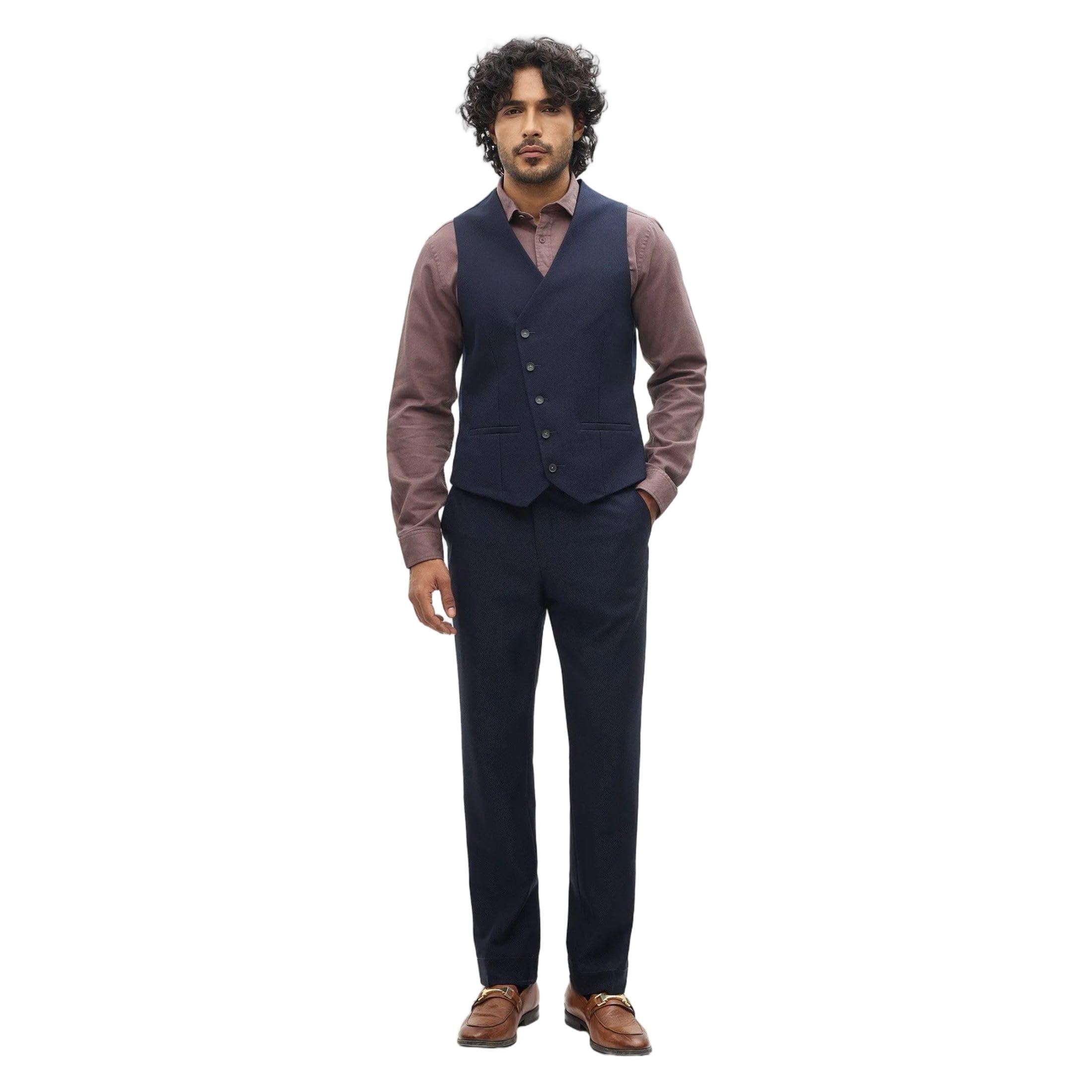 blackberrys Men's Textured Navy Suit | Formal-picture-17