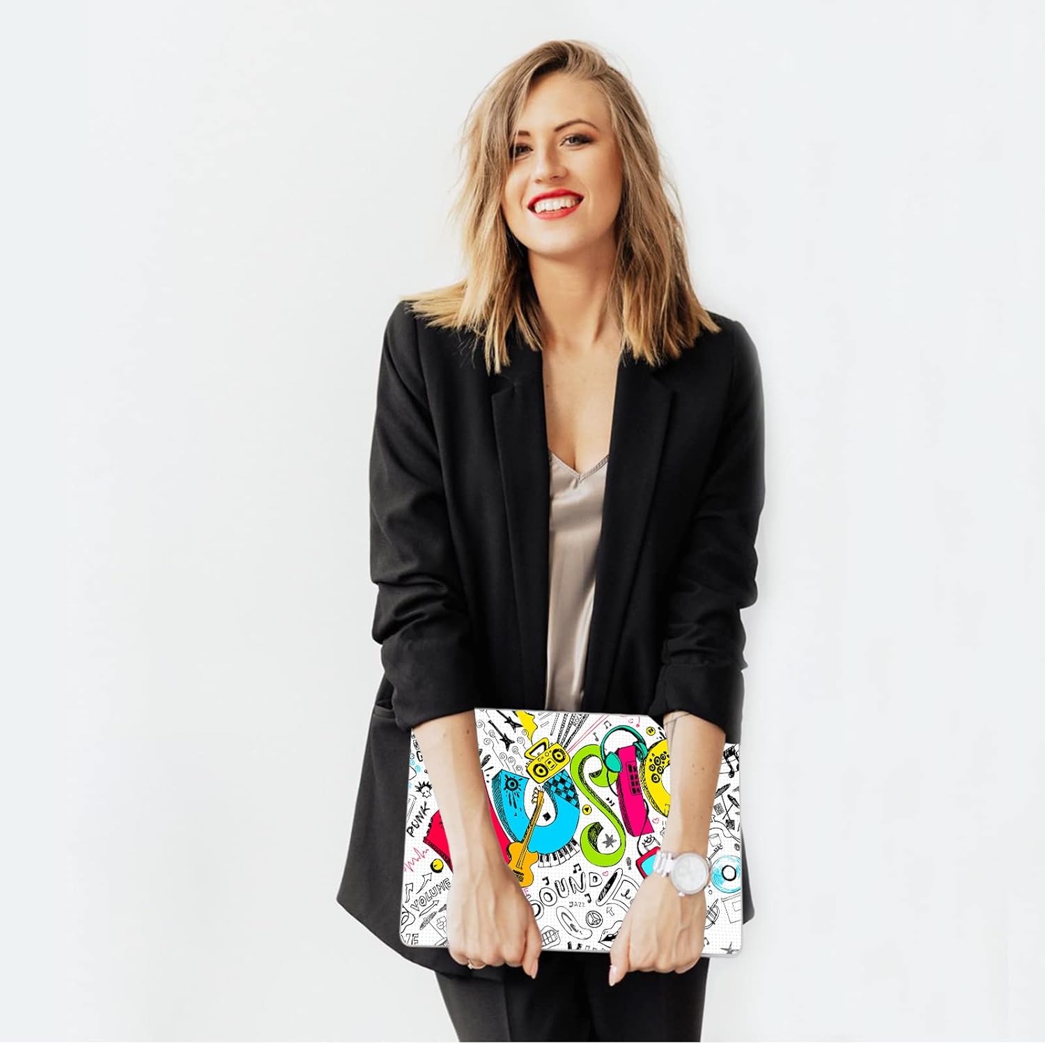 Compatible MacBook Air 13.6 inch Case 2022 Release Model: A2681 M2 Chip, Printed Pattern Hard Shell Laptop Sleeve and Keyboard Cover for MacBook Air 13.6, Exquisite Graffiti A3